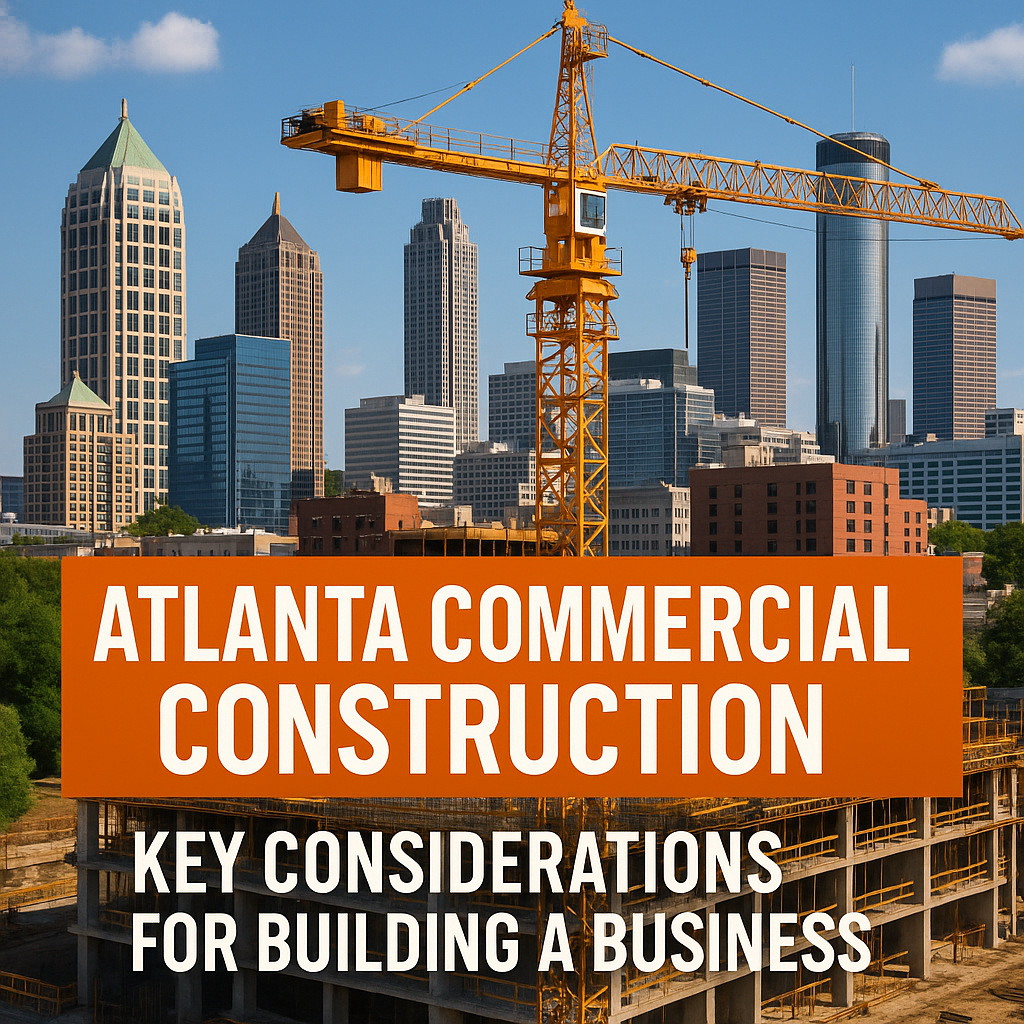 Atlanta skyline with cranes and construction highlighting commercial building considerations.