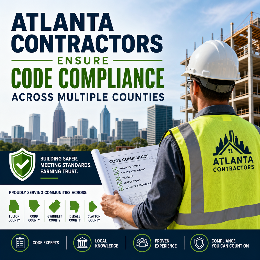 Atlanta contractors reviewing plans to ensure code compliance across counties