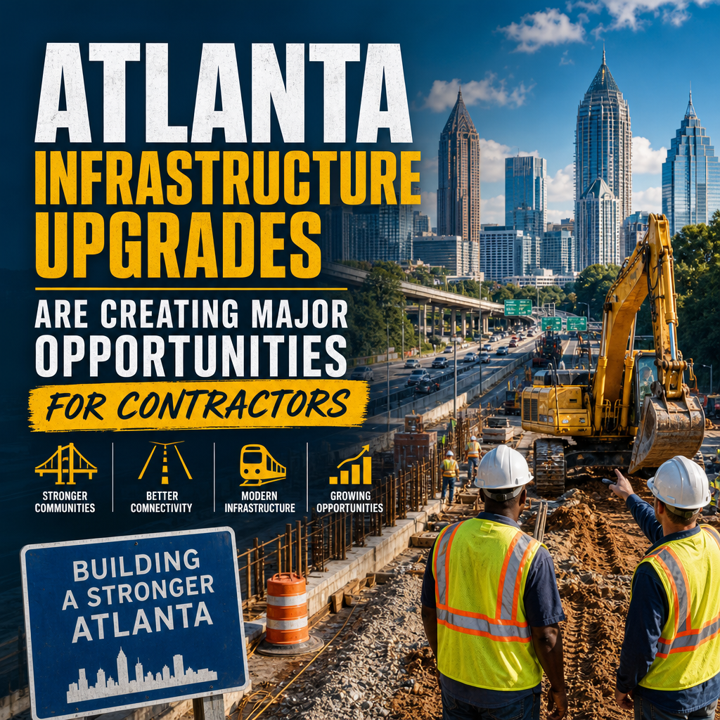 Atlanta infrastructure upgrades improve roads and transit, creating contractor opportunities.