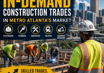 Electricians, plumbers, carpenters, welders, and equipment operators in Metro Atlanta's in-demand construction trades