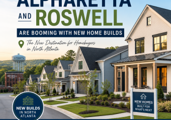 New homes in Alpharetta and Roswell, North Atlanta, with modern suburban living and growth
